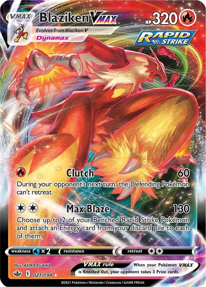 Pokemon - Chilling Reign - Blaziken VMAX - 021/198 - Holofoil