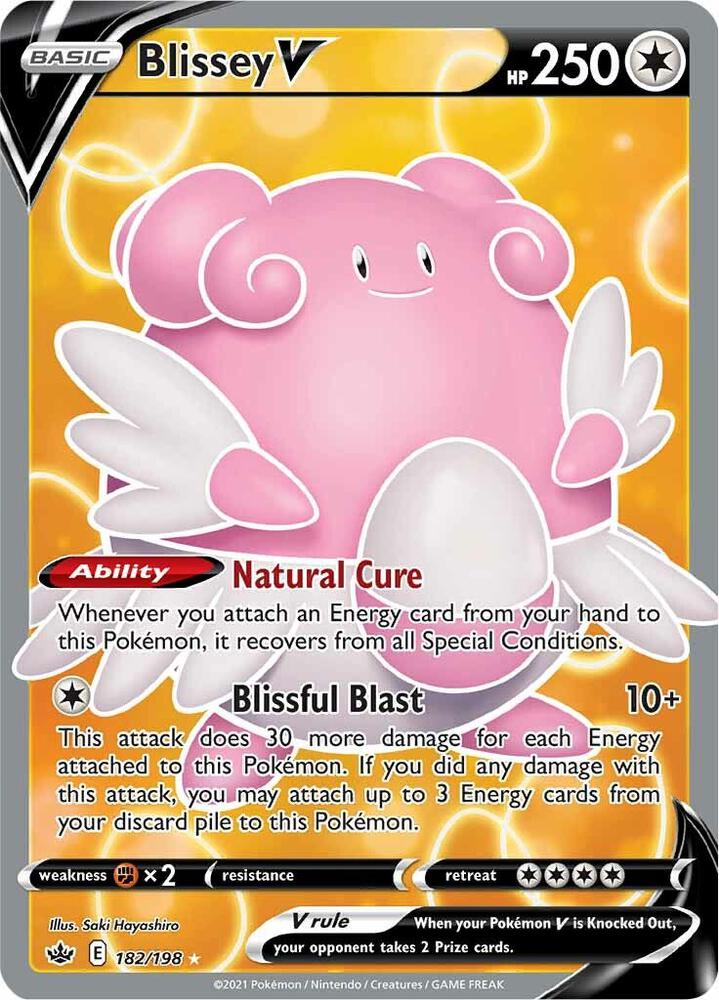 Blissey V 182/198 Holofoil — Chilling Reign Pokémon card
