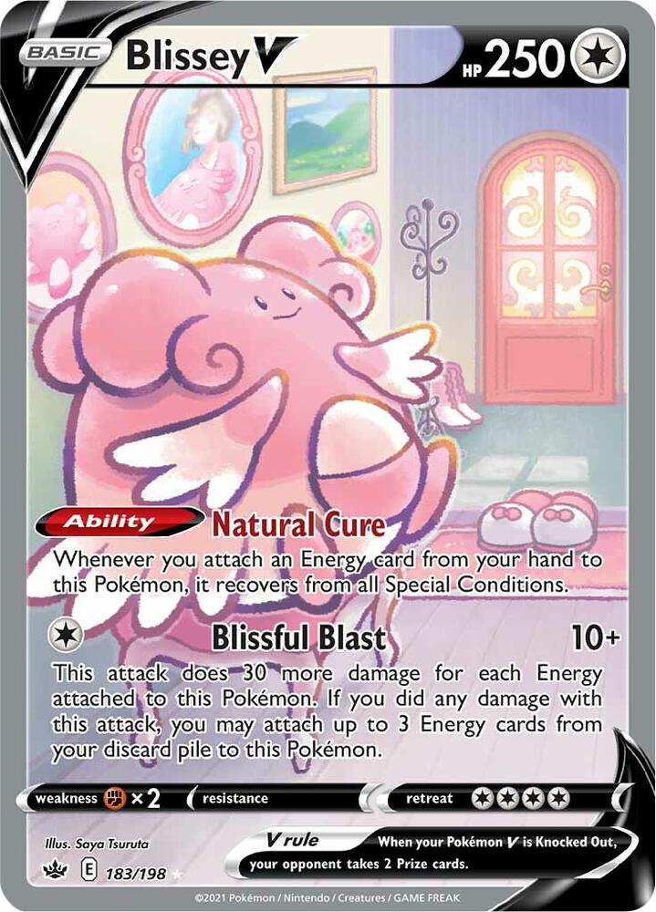 Blissey V 183/198 Holofoil — Chilling Reign Pokémon card