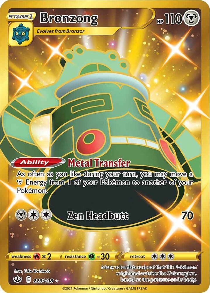 Bronzong 223/198 Holofoil — Chilling Reign Pokémon card