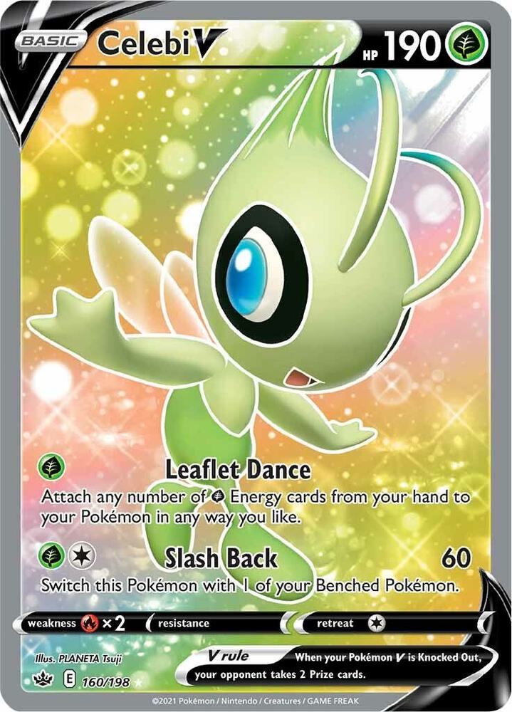 Celebi V 160/198 Holofoil — Chilling Reign Pokémon card