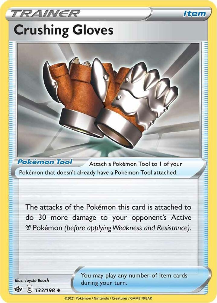 Crushing Gloves 133/198 — Chilling Reign Pokémon card