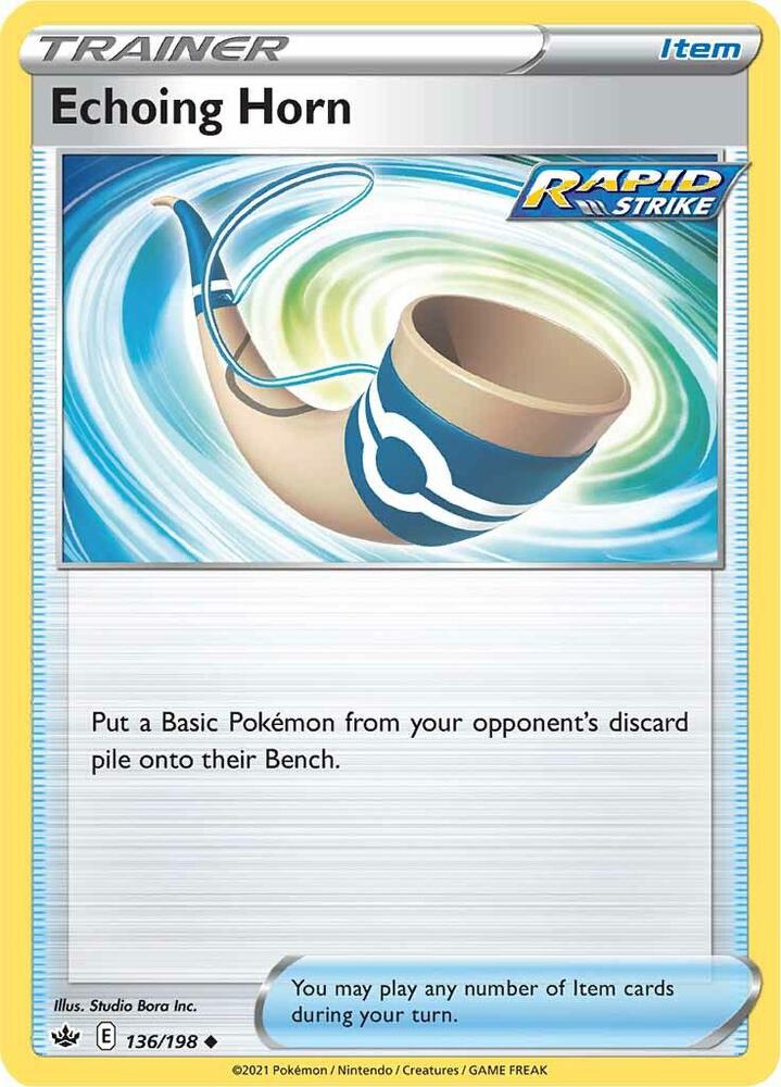 Echoing Horn 136/198 Reverse Holofoil — Chilling Reign Pokémon card