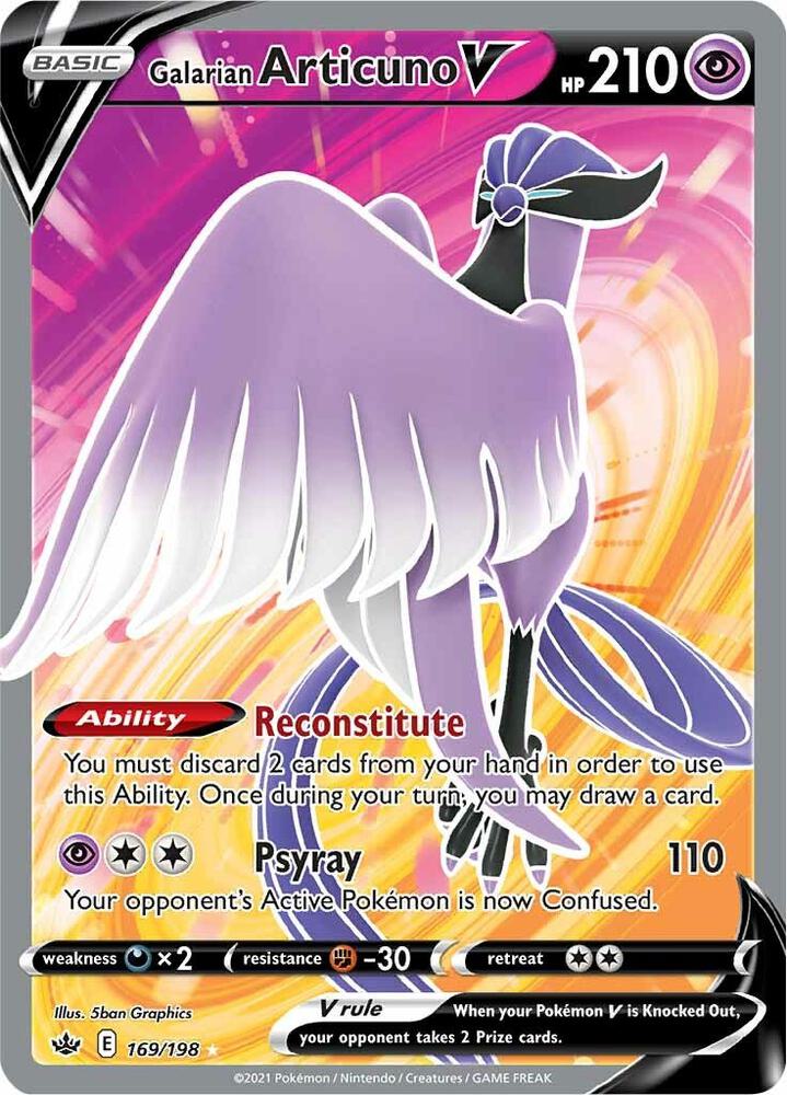Galarian Articuno V 169/198 Holofoil — Chilling Reign Pokémon card