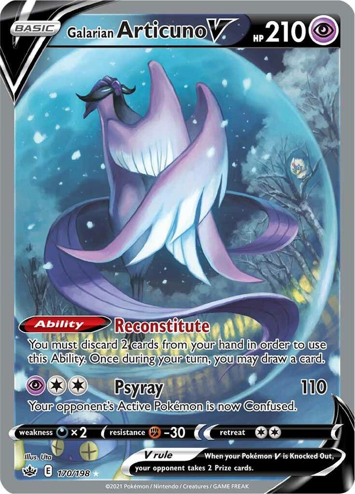 Pokemon - Chilling Reign - Galarian Articuno V - 170/198 - Holofoil