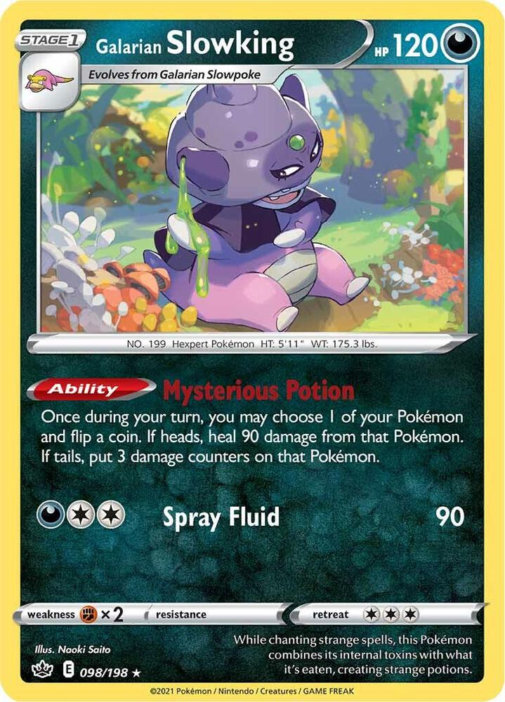 Galarian Slowking 098/198 Holofoil — Chilling Reign Pokémon card