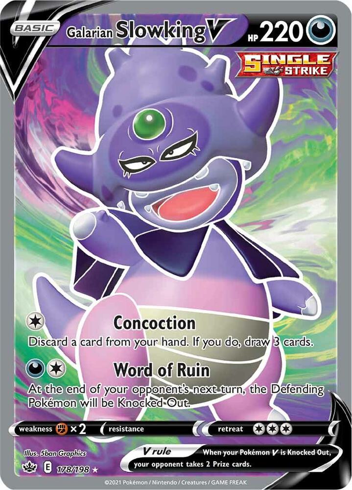 Pokemon - Chilling Reign - Galarian Slowking V - 178/198 - Holofoil