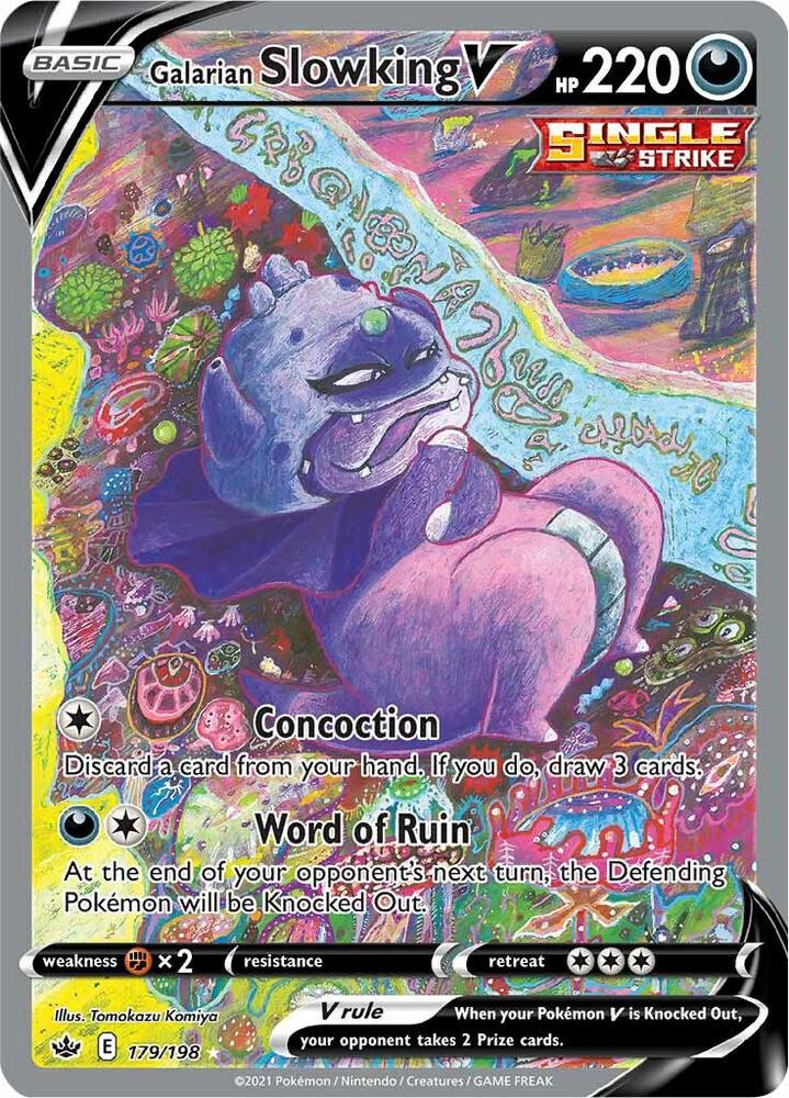 Galarian Slowking V 179/198 Holofoil — Chilling Reign Pokémon card