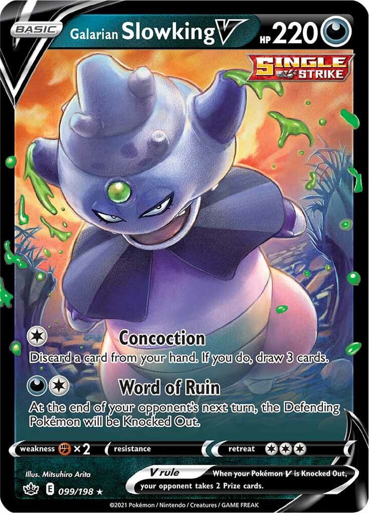 Galarian Slowking V 099/198 Holofoil — Chilling Reign Pokémon card
