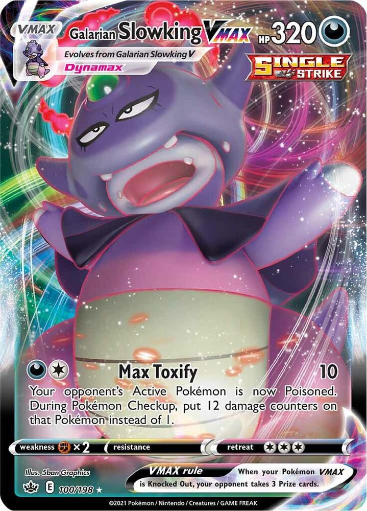 Galarian Slowking VMAX 100/198 Holofoil — Chilling Reign Pokémon card