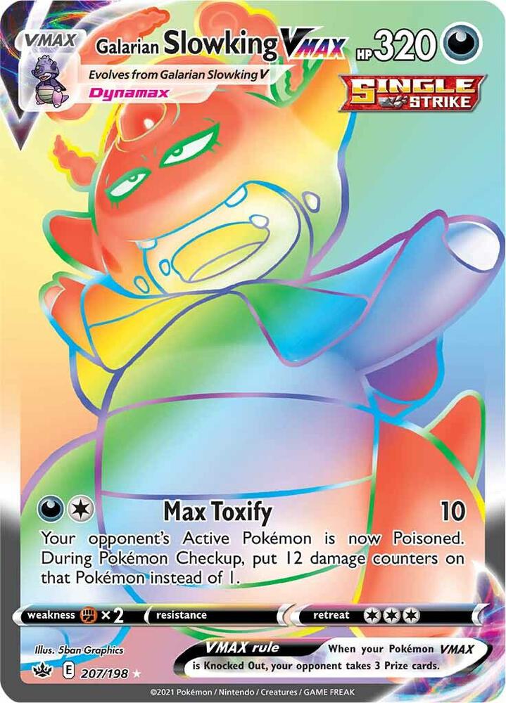 Galarian Slowking VMAX 207/198 Holofoil — Chilling Reign Pokémon card