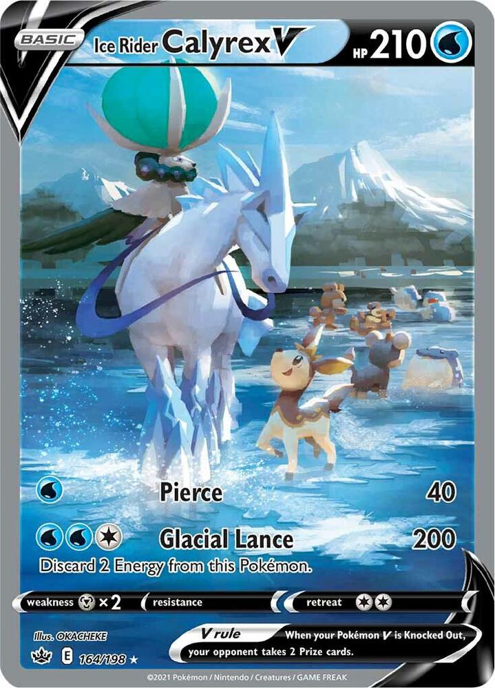 Ice Rider Calyrex V 164/198 Holofoil — Chilling Reign Pokémon card