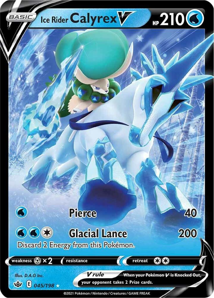 Ice Rider Calyrex V 045/198 Holofoil — Chilling Reign Pokémon card