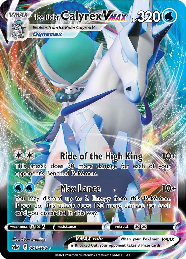 Ice Rider Calyrex VMAX 046/198 Holofoil — Chilling Reign Pokémon card