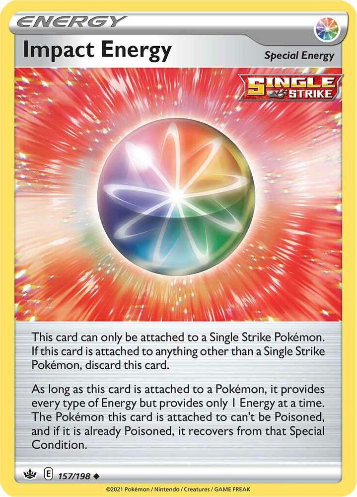 Impact Energy 157/198 Reverse Holofoil — Chilling Reign Pokémon card