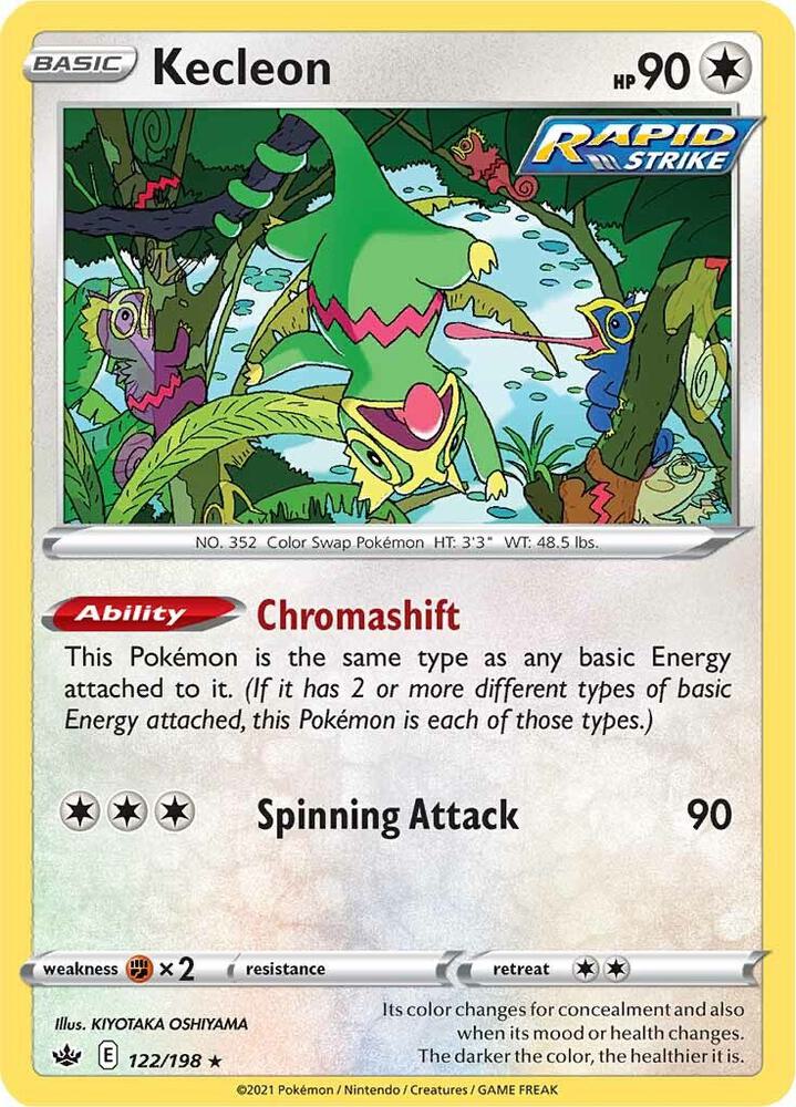 Kecleon 122/198 Reverse Holofoil — Chilling Reign Pokémon card