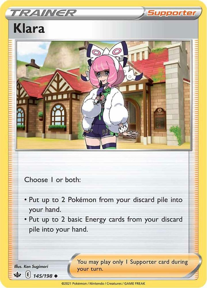 Klara 145/198 Reverse Holofoil — Chilling Reign Pokémon card