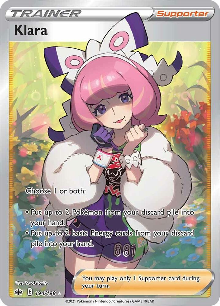 Klara 194/198 Holofoil — Chilling Reign Pokémon card