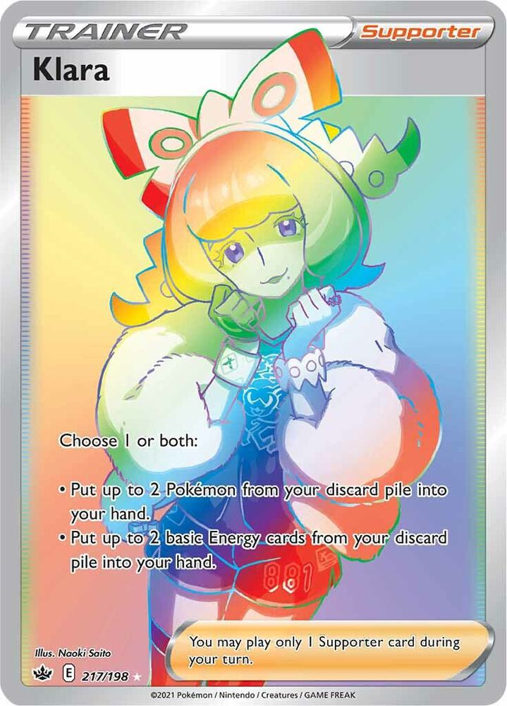 Klara 217/198 Holofoil — Chilling Reign Pokémon card
