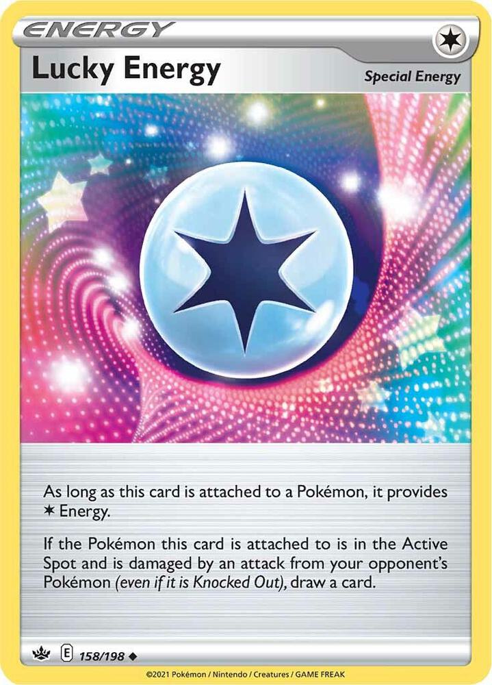 Lucky Energy 158/198 Reverse Holofoil — Chilling Reign Pokémon card