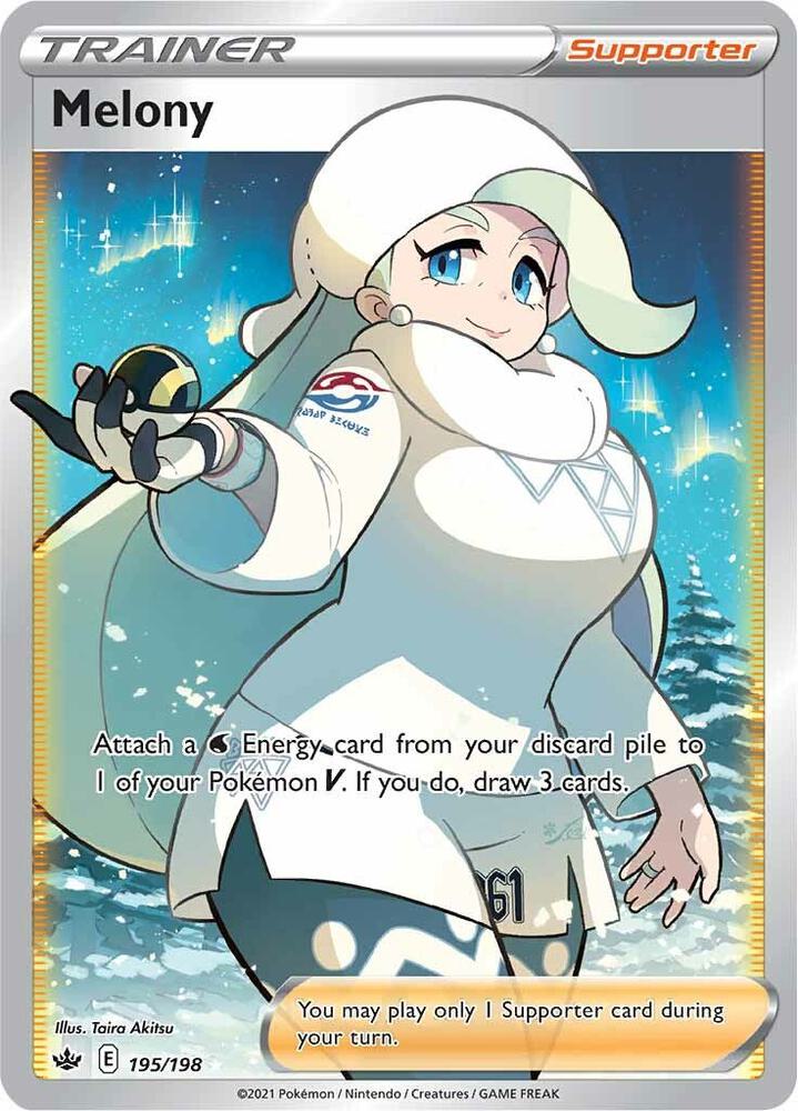 Melony 195/198 Holofoil — Chilling Reign Pokémon card