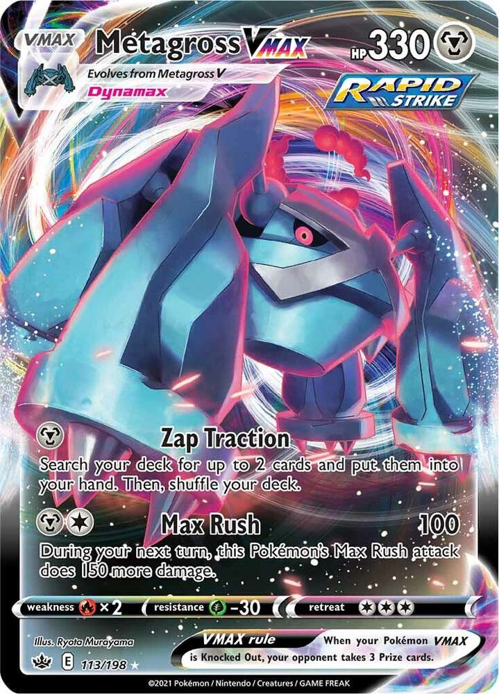 Metagross VMAX 113/198 Holofoil — Chilling Reign Pokémon card