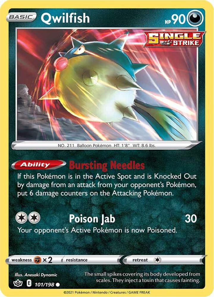 Qwilfish 101/198 — Chilling Reign Pokémon card