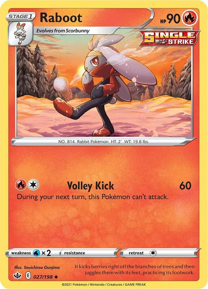 Raboot 027/198 — Chilling Reign Pokémon card