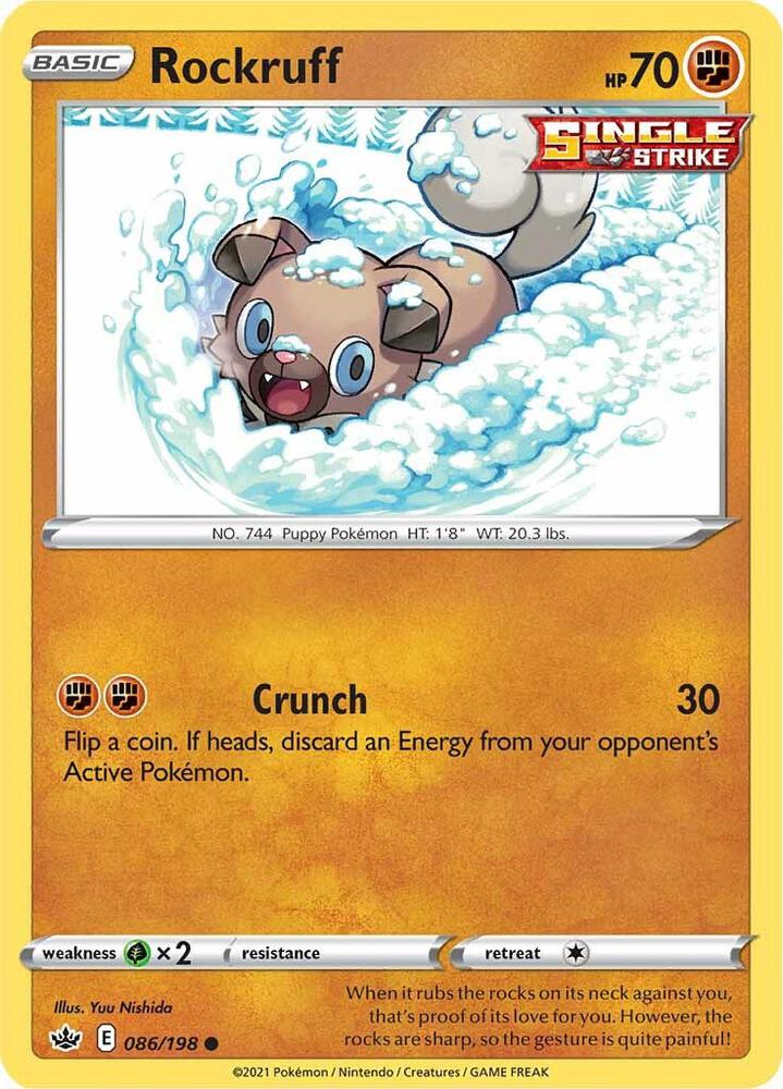 Rockruff 086/198 — Chilling Reign Pokémon card