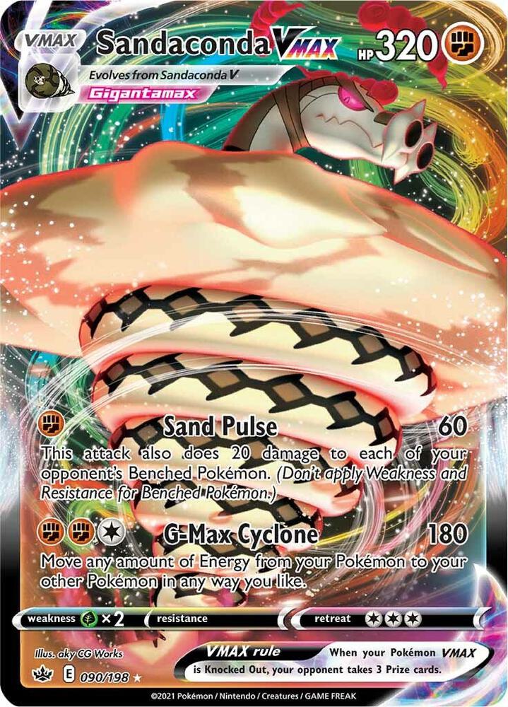 Sandaconda VMAX 090/198 Holofoil — Chilling Reign Pokémon card