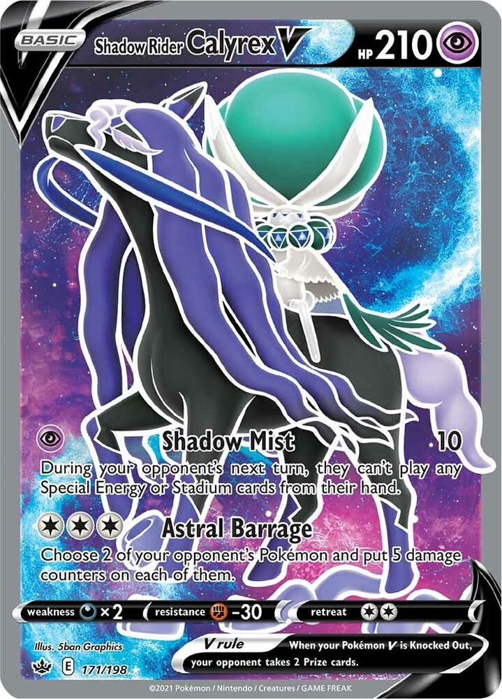 Shadow Rider Calyrex V 171/198 Holofoil — Chilling Reign Pokémon card