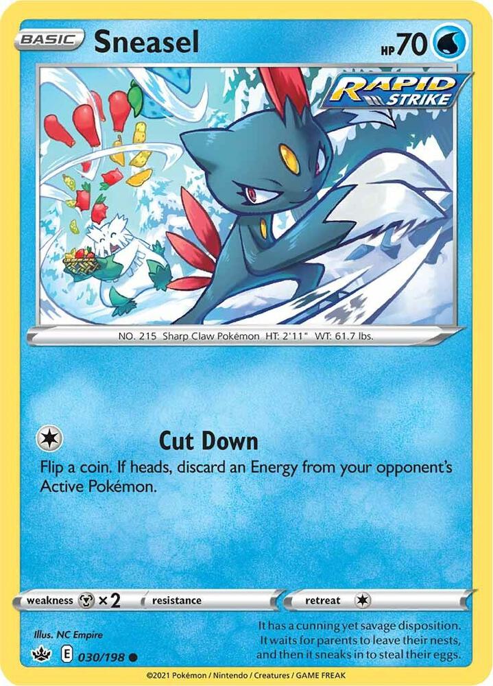 Sneasel 030/198 — Chilling Reign Pokémon card