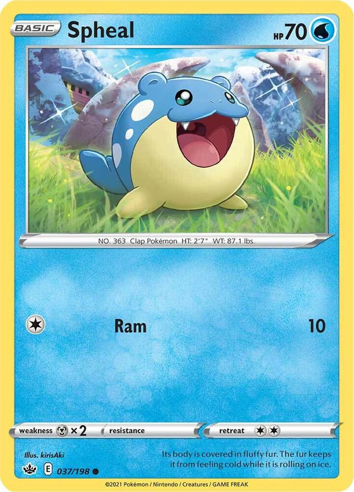 Pokemon - Chilling Reign - Spheal - 037/198 - Reverse Holofoil