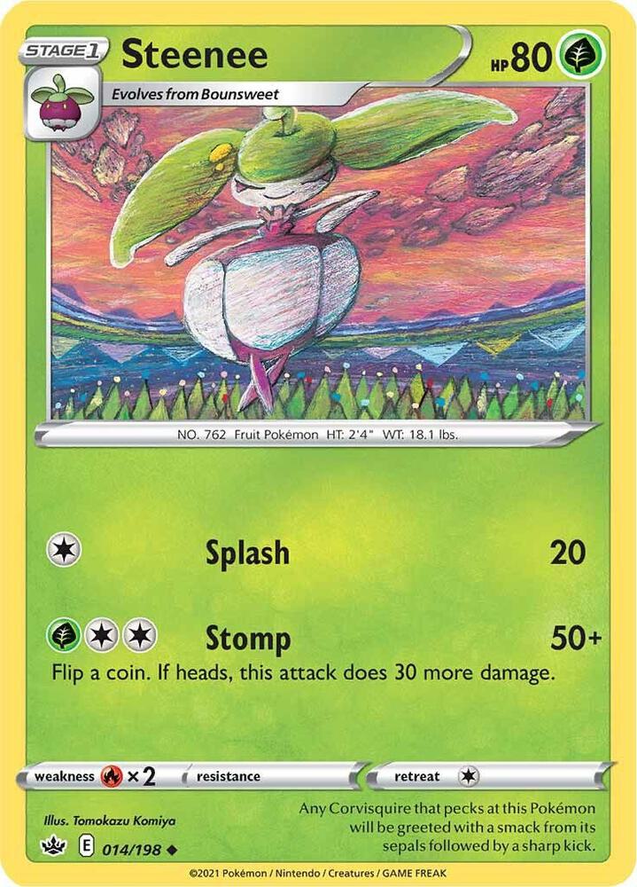 Steenee 014/198 — Chilling Reign Pokémon card
