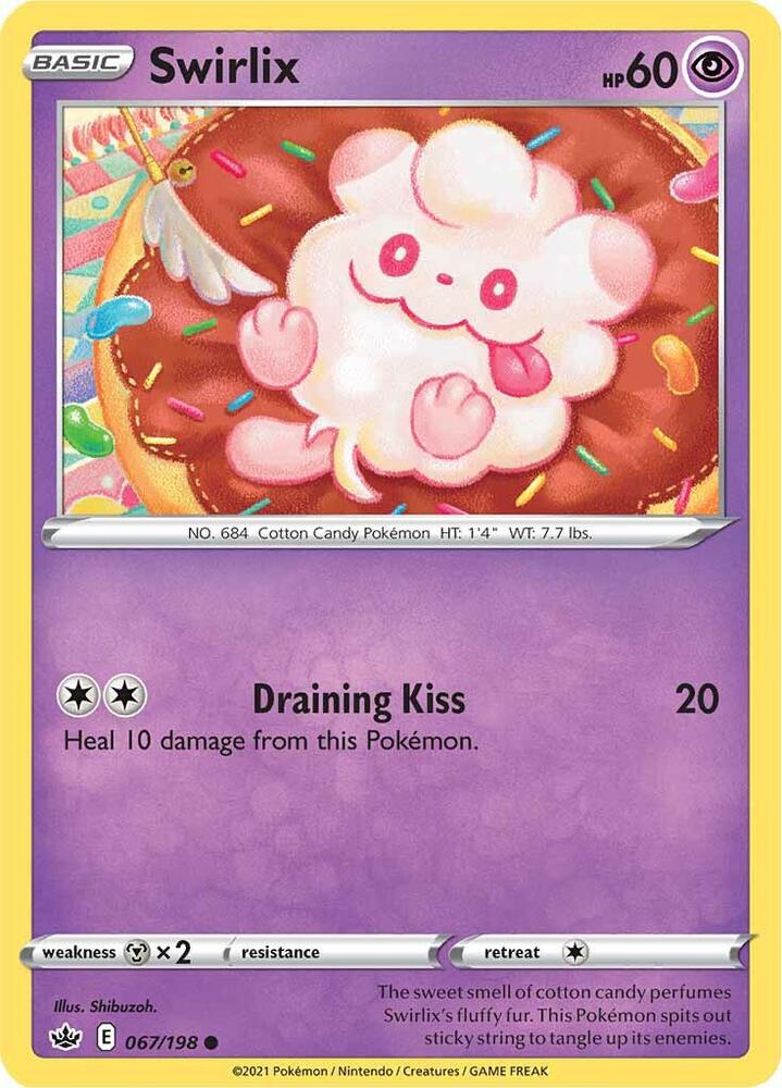 Swirlix 067/198 Reverse Holofoil — Chilling Reign Pokémon card