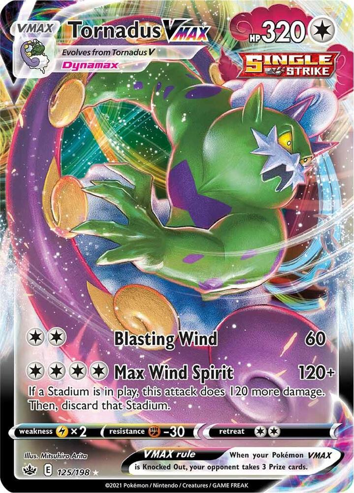 Tornadus VMAX 125/198 Holofoil — Chilling Reign Pokémon card