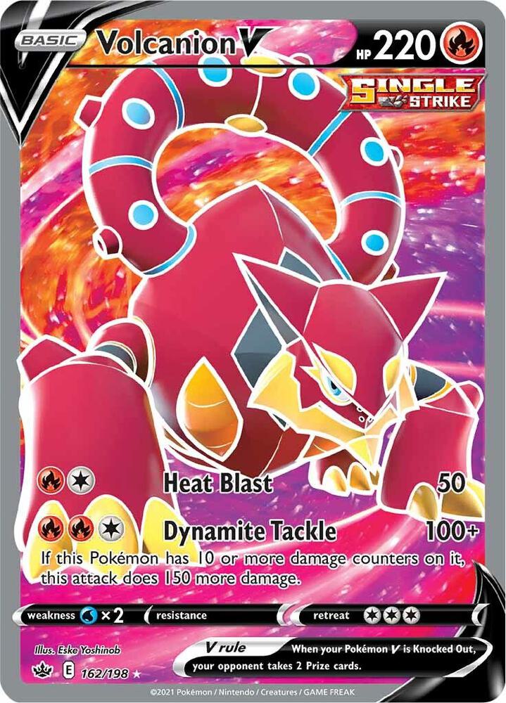 Volcanion V 162/198 Holofoil — Chilling Reign Pokémon card