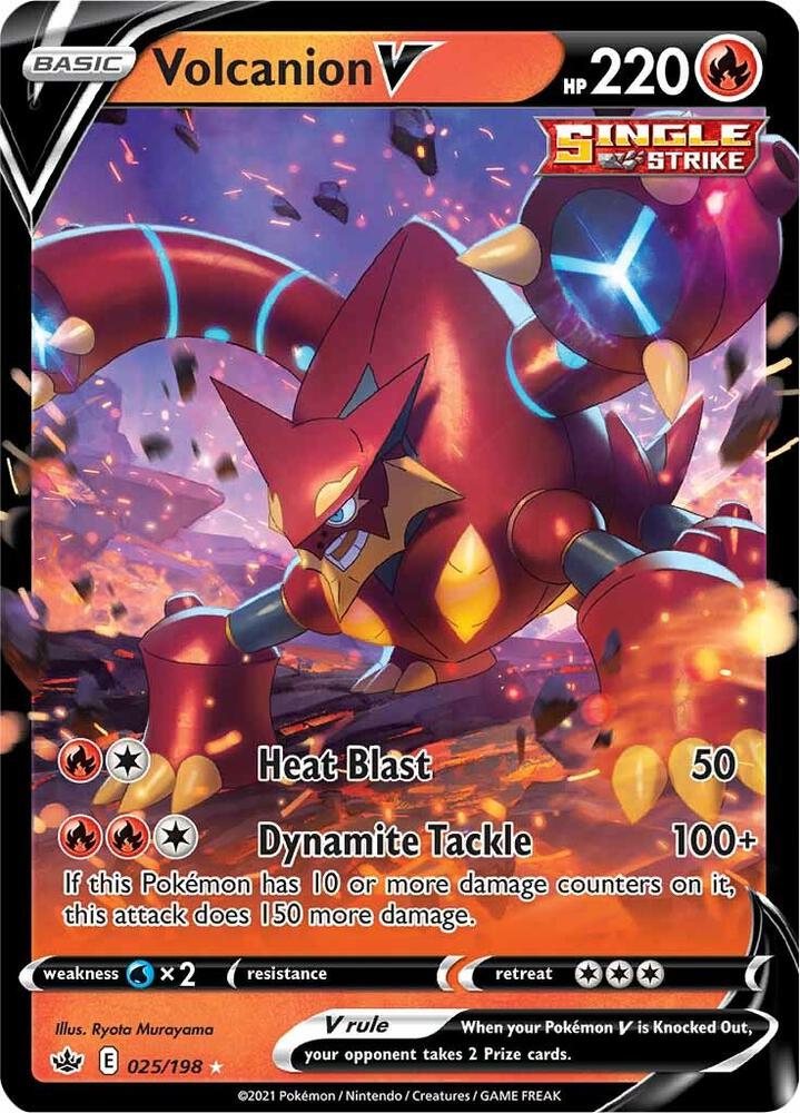 Volcanion V 025/198 Holofoil — Chilling Reign Pokémon card