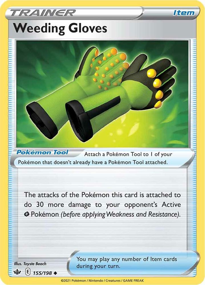 Weeding Gloves 155/198 — Chilling Reign Pokémon card