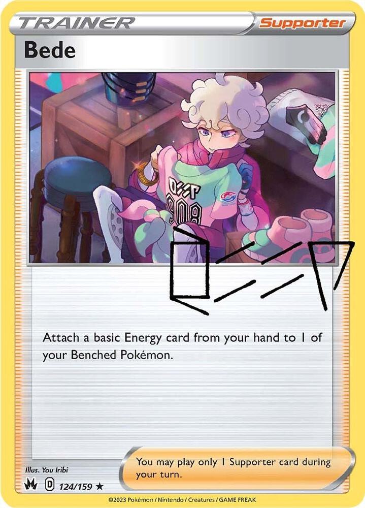 Bede 124/159 Holofoil — Crown Zenith Pokémon card