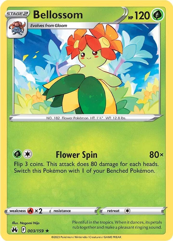 Bellossom 003/159 — Crown Zenith Pokémon card