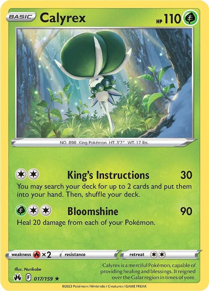 Calyrex 017/159 Reverse Holofoil — Crown Zenith Pokémon card