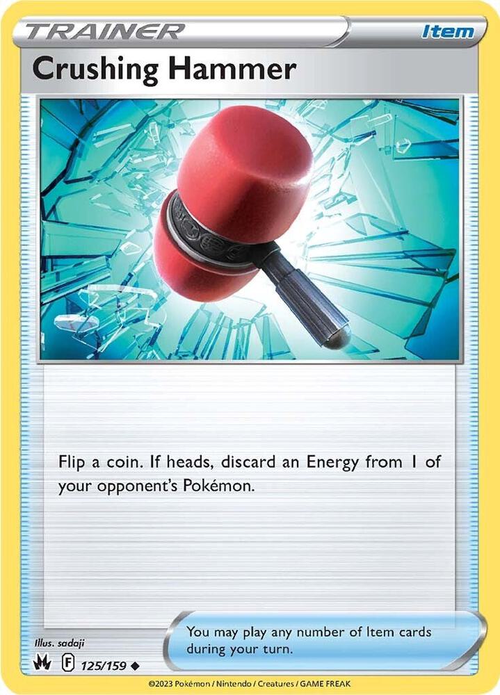 Crushing Hammer 125/159 Reverse Holofoil — Crown Zenith Pokémon card