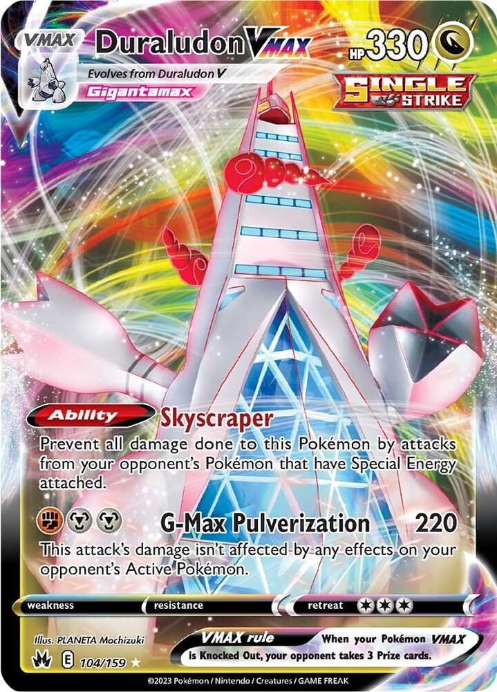 Duraludon VMAX 104/159 Holofoil — Crown Zenith Pokémon card