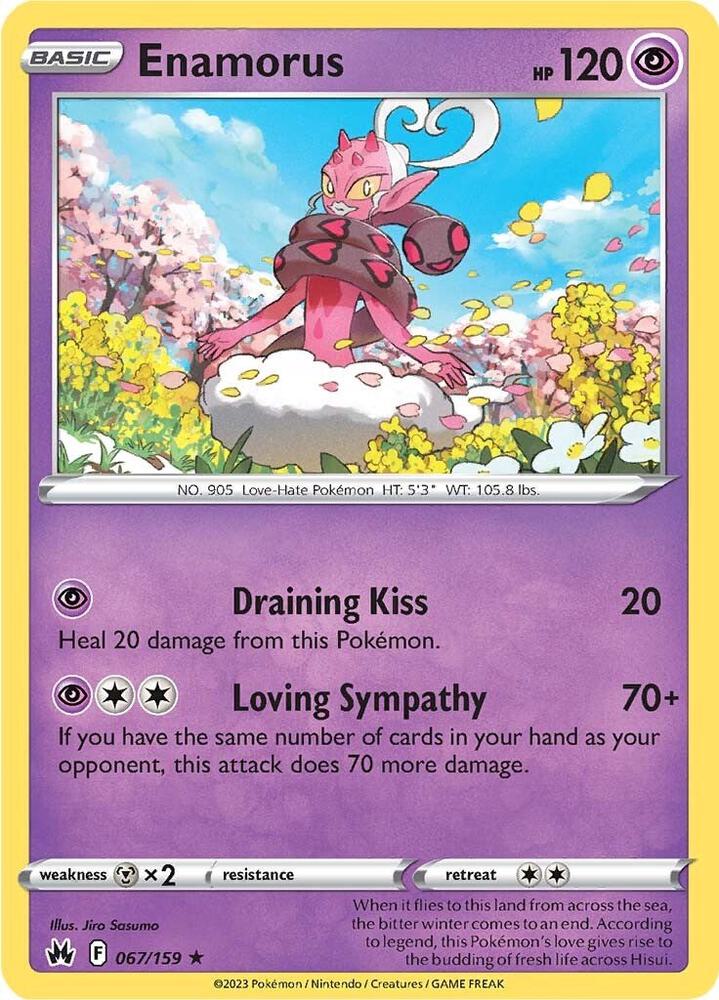 Enamorus 067/159 Reverse Holofoil — Crown Zenith Pokémon card