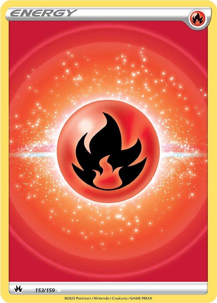Fire Energy 153/159 Holofoil — Crown Zenith Pokémon card