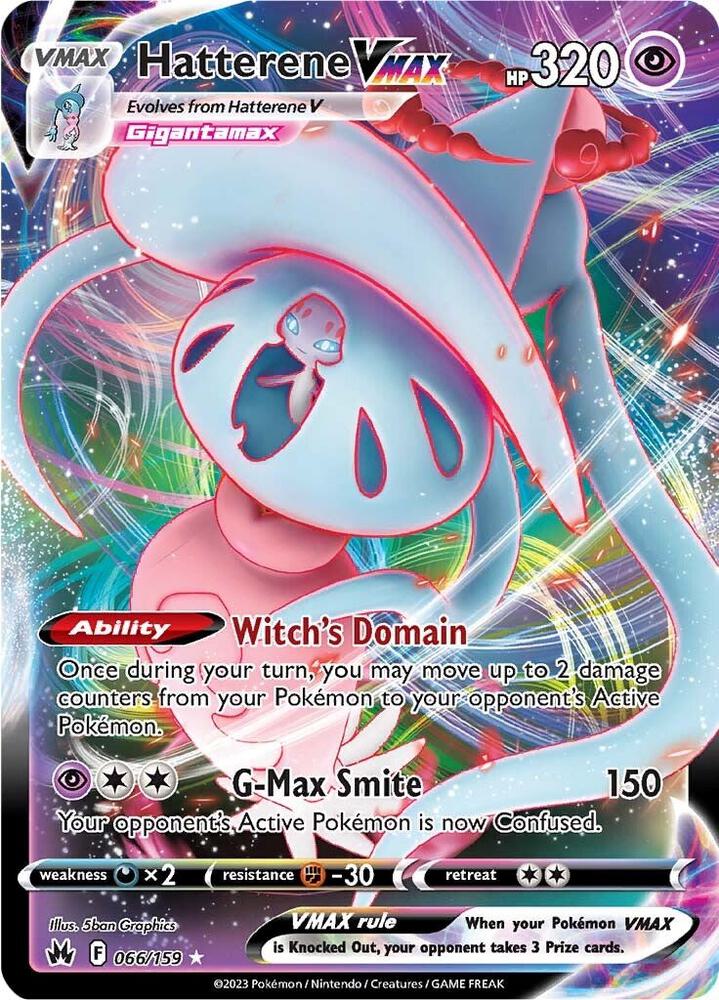 Hatterene VMAX 066/159 Holofoil — Crown Zenith Pokémon card