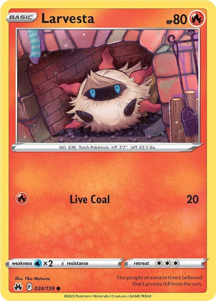 Larvesta 024/159 — Crown Zenith Pokémon card