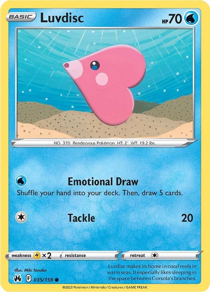 Luvdisc 035/159 — Crown Zenith Pokémon card
