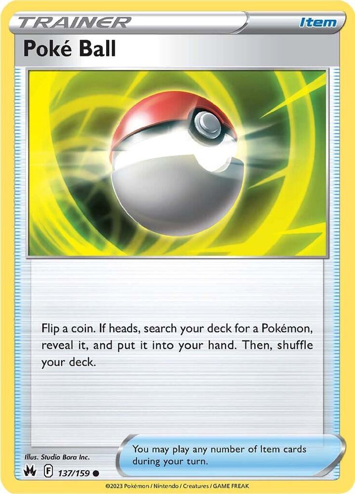 Poke Ball 137/159 — Crown Zenith Pokémon card